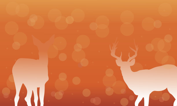 鹿和雪的剪影图片下载