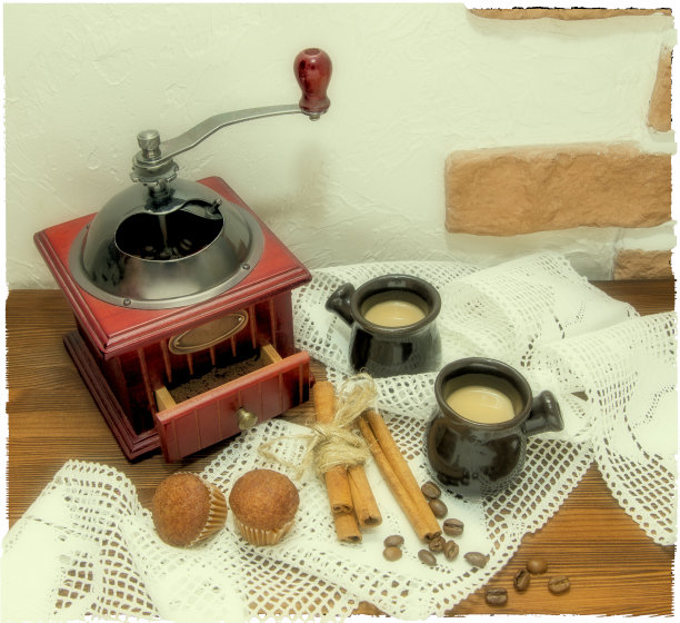 咖啡研磨机，安装宝丽来照片图片下载