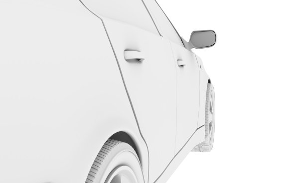 白色的汽车模型图片下载