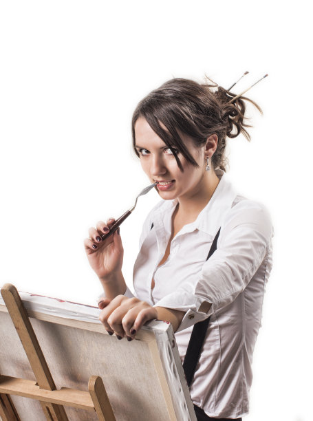 美丽的画家图片下载