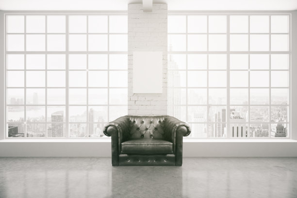 室内黑色扶手椅图片下载