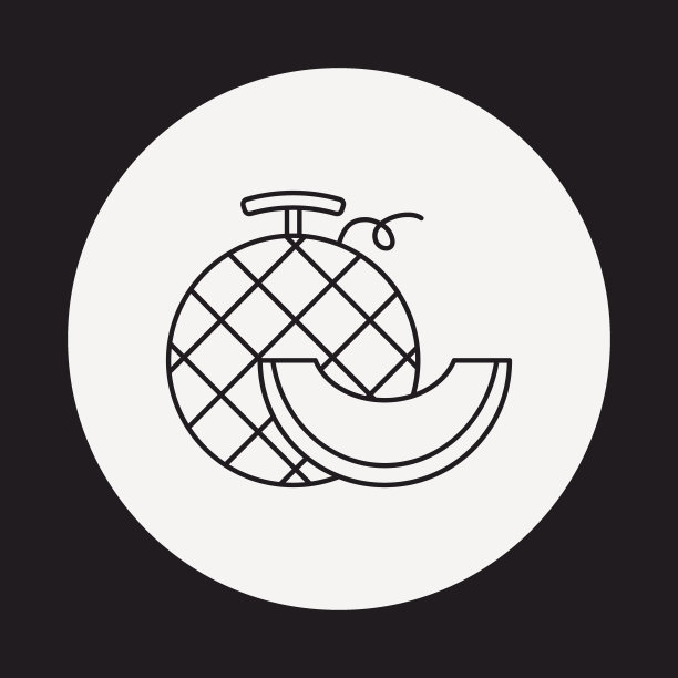 瓜果线图标图片下载