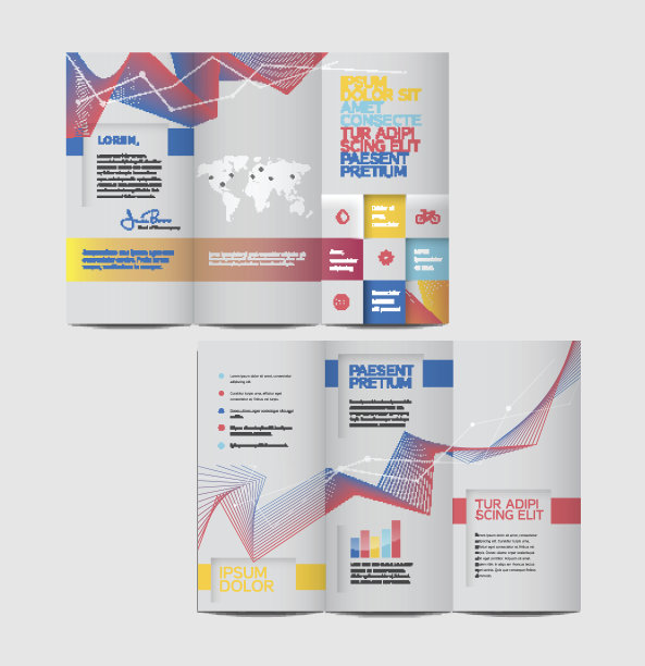 矢量图形优雅的商业宣传册设计为您的公司图片下载