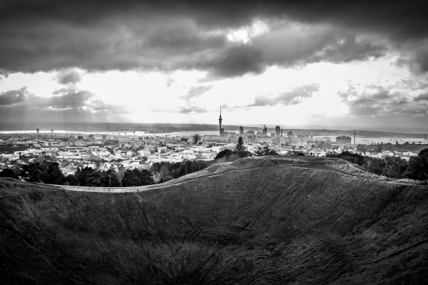 奥克兰火山口图片下载