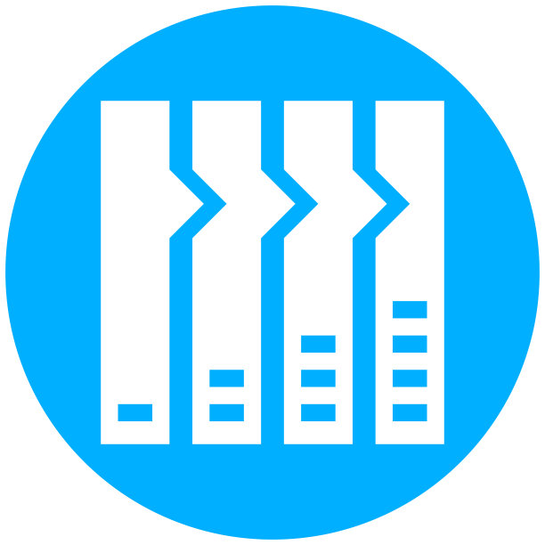 圆形按钮上的流程图图标。图片下载