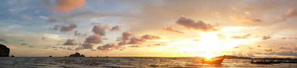 甲米日落景观全景图片下载