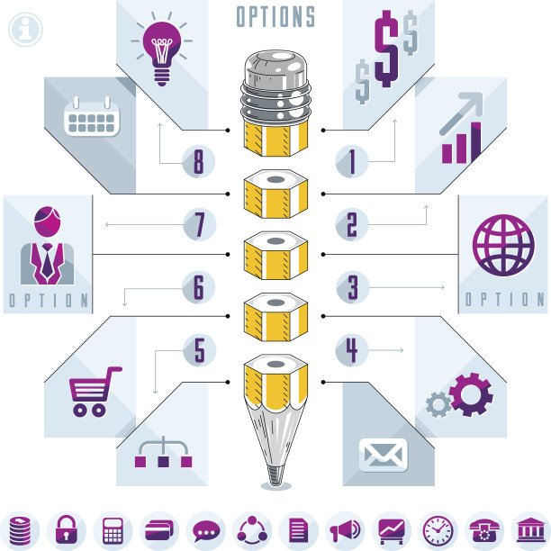 创意信息图元素，铅笔创意，矢量插图。图片下载