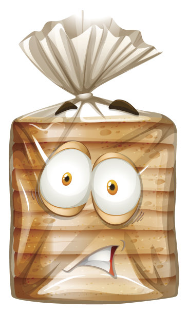 面包包着一张害怕的脸图片下载