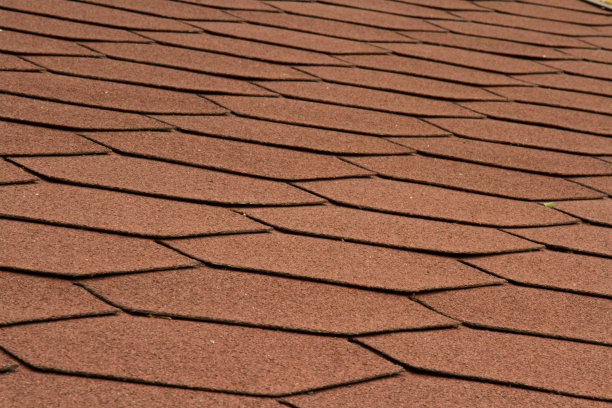 新建筑的红瓦屋顶纹理图片下载