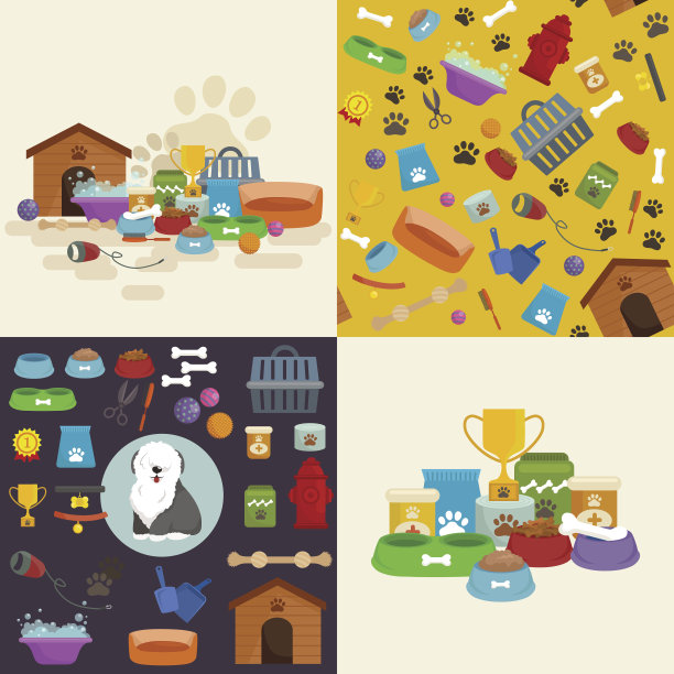 宠物商店，狗用品和用品，商店产品的护理图片下载