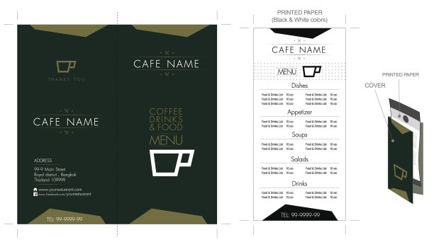 餐厅及咖啡厅菜单设计图片下载