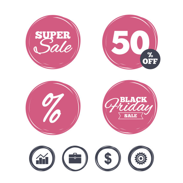 业务的迹象。图形图表和案例图标。图片下载