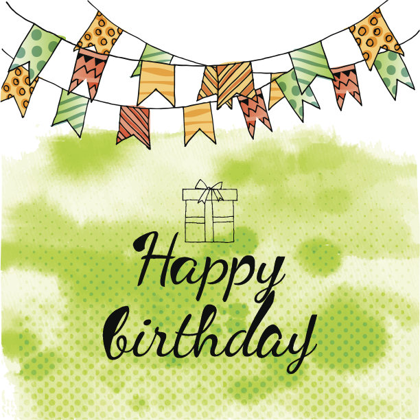 Vector生日贺卡素材图片