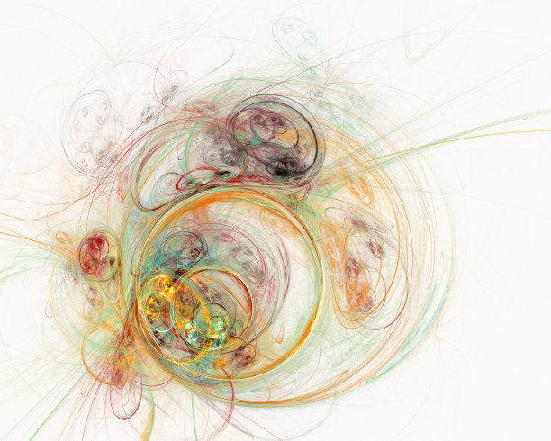 摘要分形设计。白色泡沫。图片下载