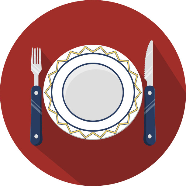 矢量盘子和餐具图片下载
