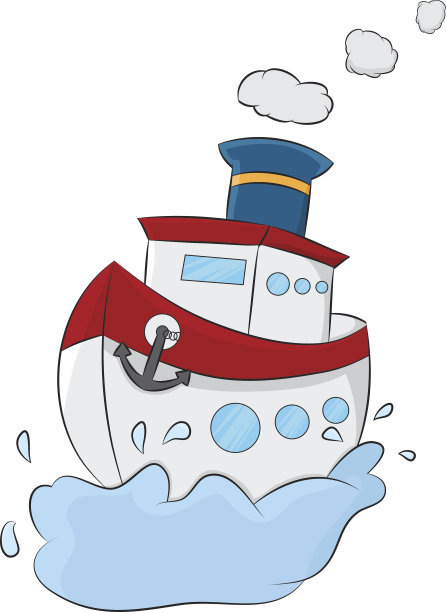 海上的卡通船图片下载