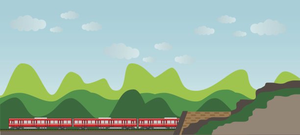 柴油轨道车和隧道图片下载