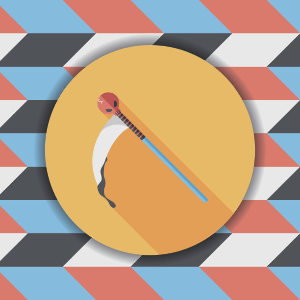 万圣节镰刀服装与长影子的图标，eps10图片下载