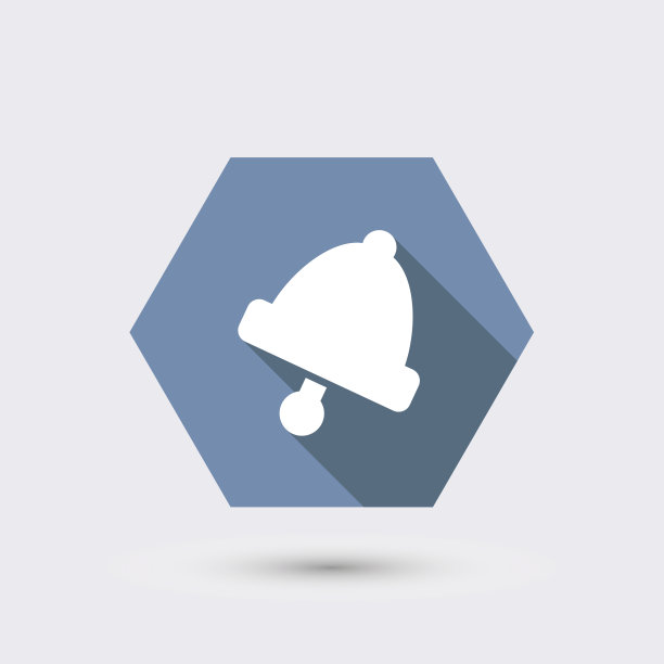 向量现代平面图标与长阴影。图片下载