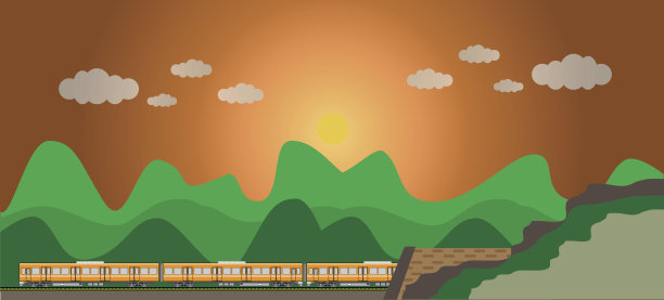 柴油轨道车和隧道图片下载