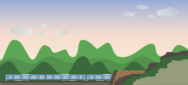 柴油轨道车和隧道图片下载