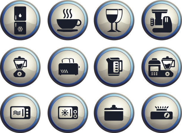 厨房用具图标集图片下载