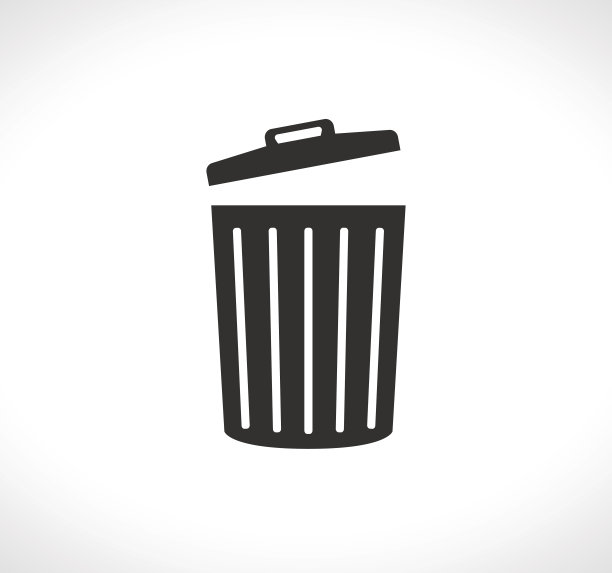 垃圾桶黑色图标图片下载