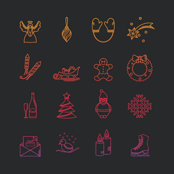 可爱的手绘图标图片下载