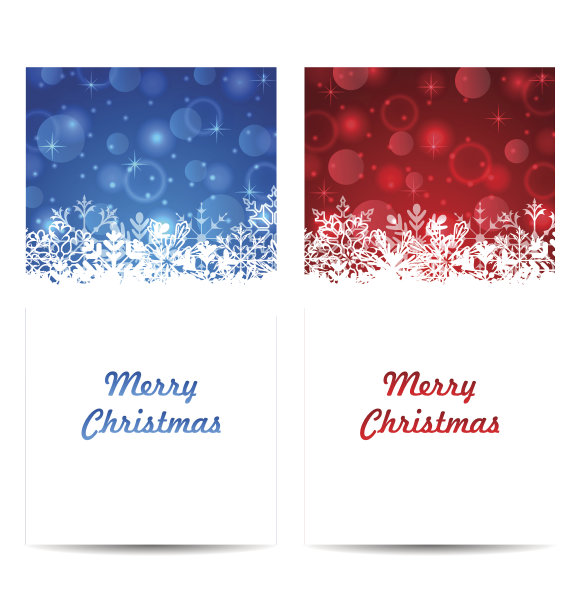 雪花做的圣诞邀请函图片下载