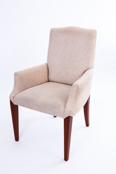 白色背景的棕色椅子图片下载