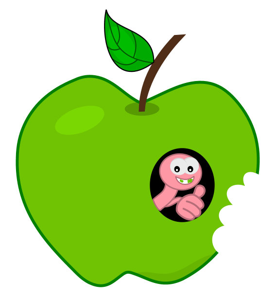 苹果里的蛆已经在嘎吱作响了图片下载