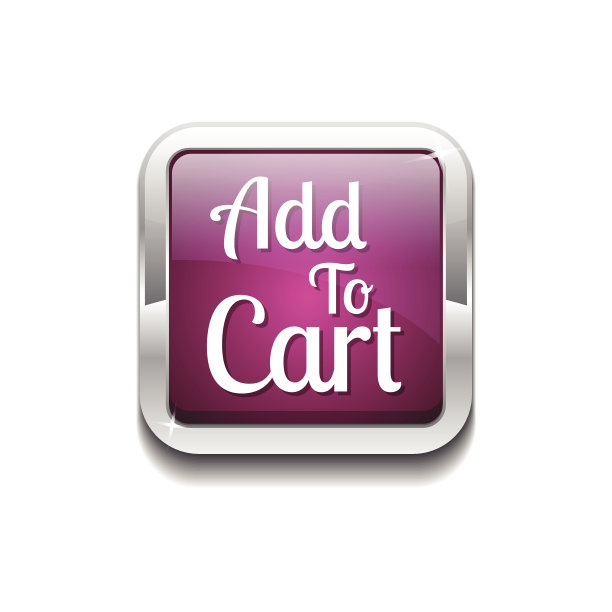 添加到购物车粉色矢量图标按钮图片下载