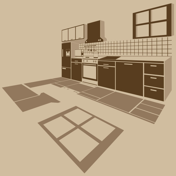 室内厨房立体图片下载