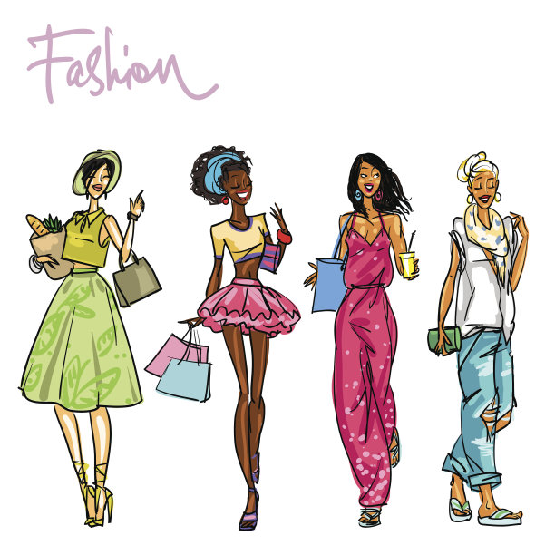 一组漂亮时髦的女人图片下载