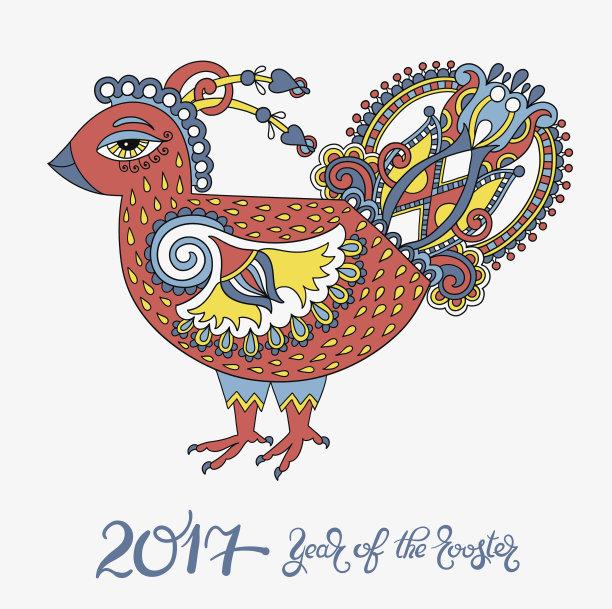 民间矢量插图与手写字母题词图片下载