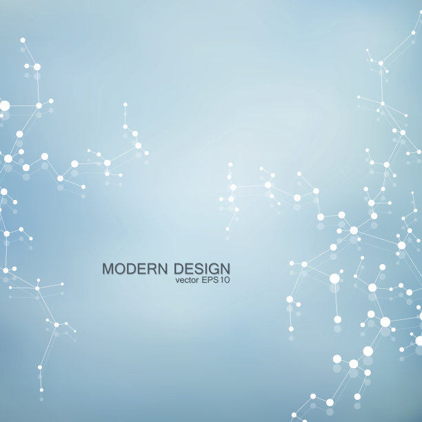 DNA和神经元的结构分子。原子结构。化合物图片下载