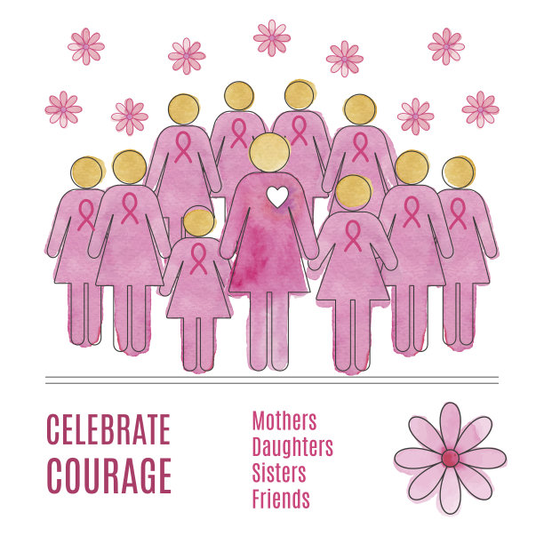 乳腺癌宣传月背景图片下载