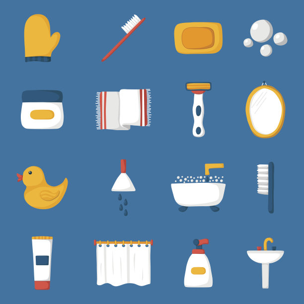 卡通浴室图标图片下载