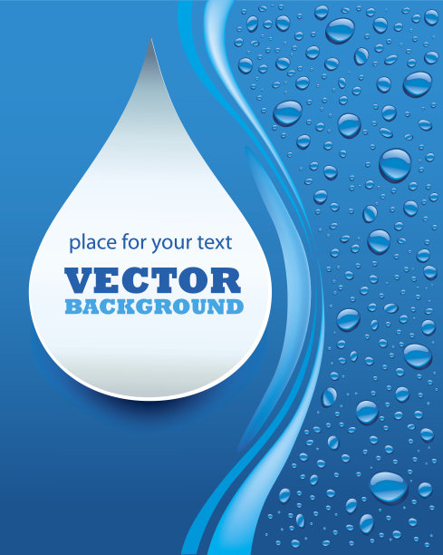 蓝色水滴背景图片下载