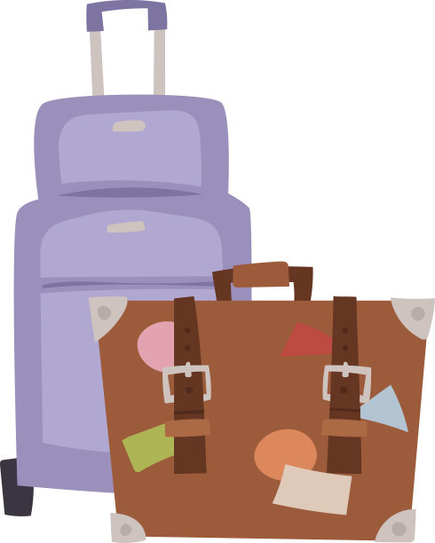旅行箱矢量插图。图片下载
