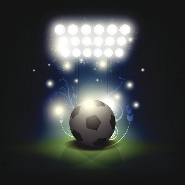 聚光灯下的足球图片下载
