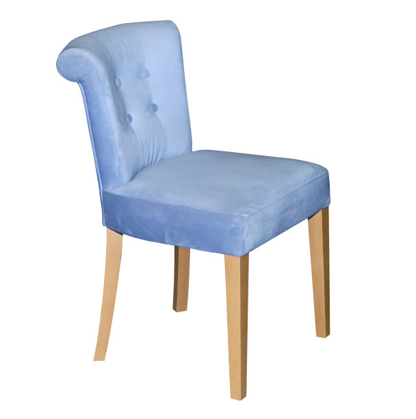 蓝色纺织现代椅子孤立图片下载