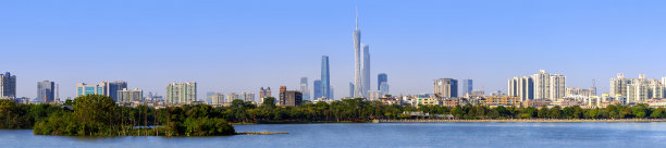 广州摩天大楼的轮廓图片下载