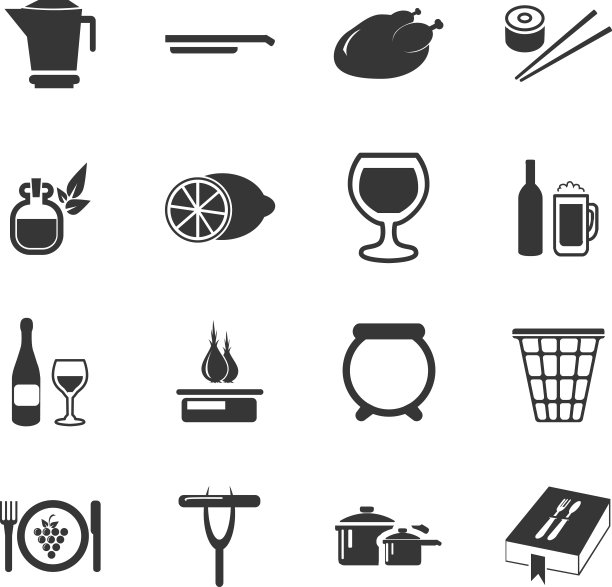 食物和厨房图标集图片下载