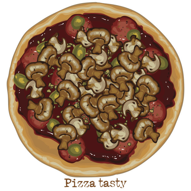 披萨,徒手画图片下载