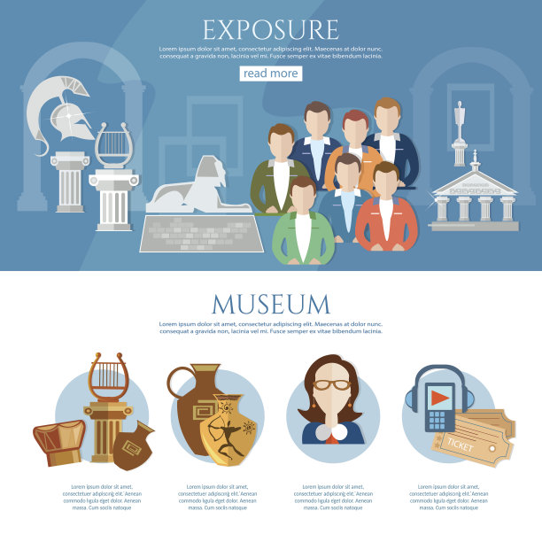博物馆信息图表历史和文化图片下载