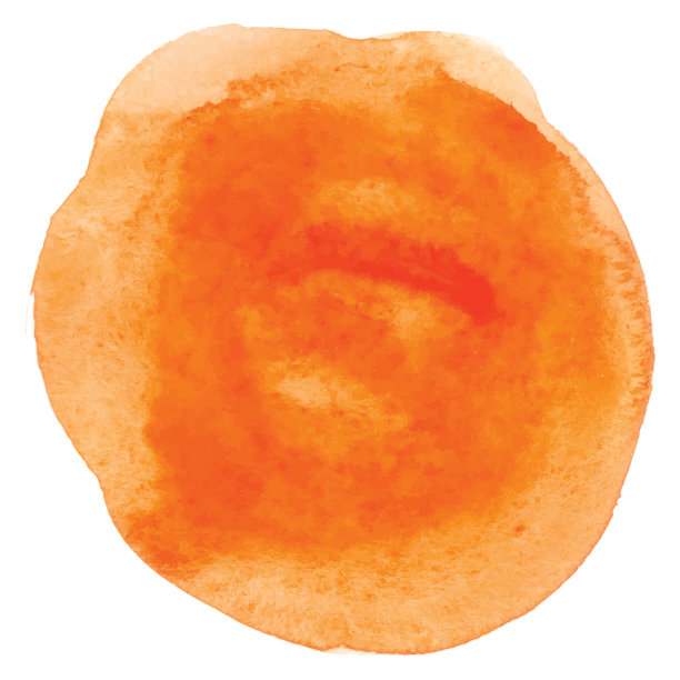 设计抽象手绘水彩背景。在橙色隔离上素材图片