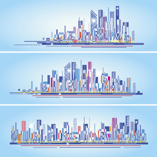 现代城市天际线图片下载