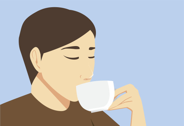 用小口品尝饮料。图片下载