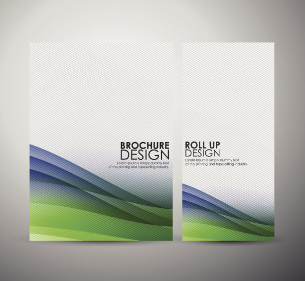 摘要宣传册是商业设计的模板还是卷起来的。图片下载
